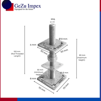 M16 nut size, adjustable in height upto 100 mm / Hot Dip Galvanised