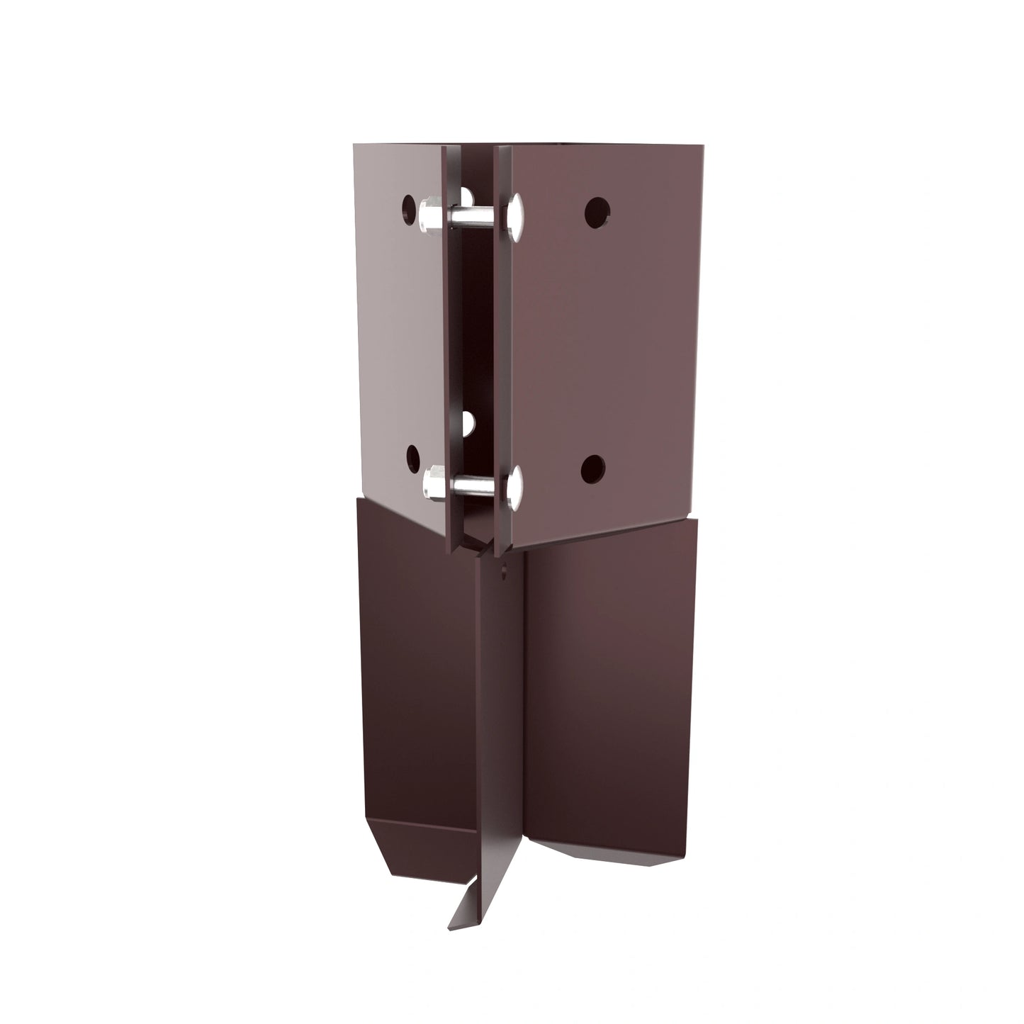 Supporto per Palo da Cementare con Morsetto Rapido 75x75mm Verniciato a Polvere
