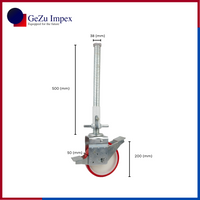 38 x 500 mm, 200 x 50 mm, 1000 kg / Electroplated