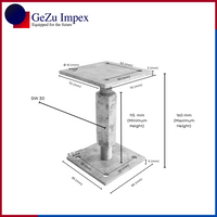 70  x 70 mm, Range 110-160 mm / Electroplated