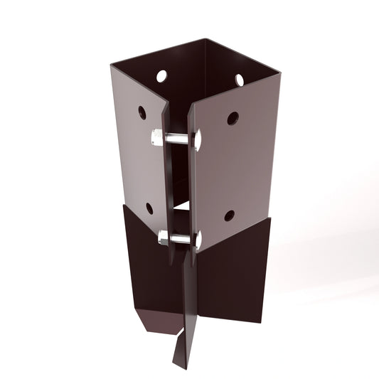 Supporto per Palo da Cementare con Morsetto Rapido 75x75mm Verniciato a Polvere
