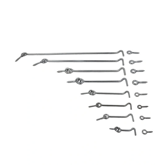 Door hooks latches for external doors hook and eye holders to stay open