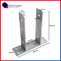 121 x 200 x 50 x 60 x 4 mm / Hot Dip Galvanized