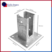 Square post support base