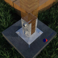 Square post support base