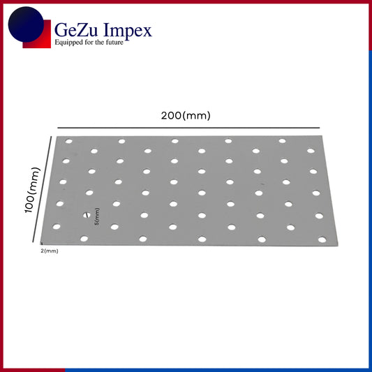 Perforated wood connector plate