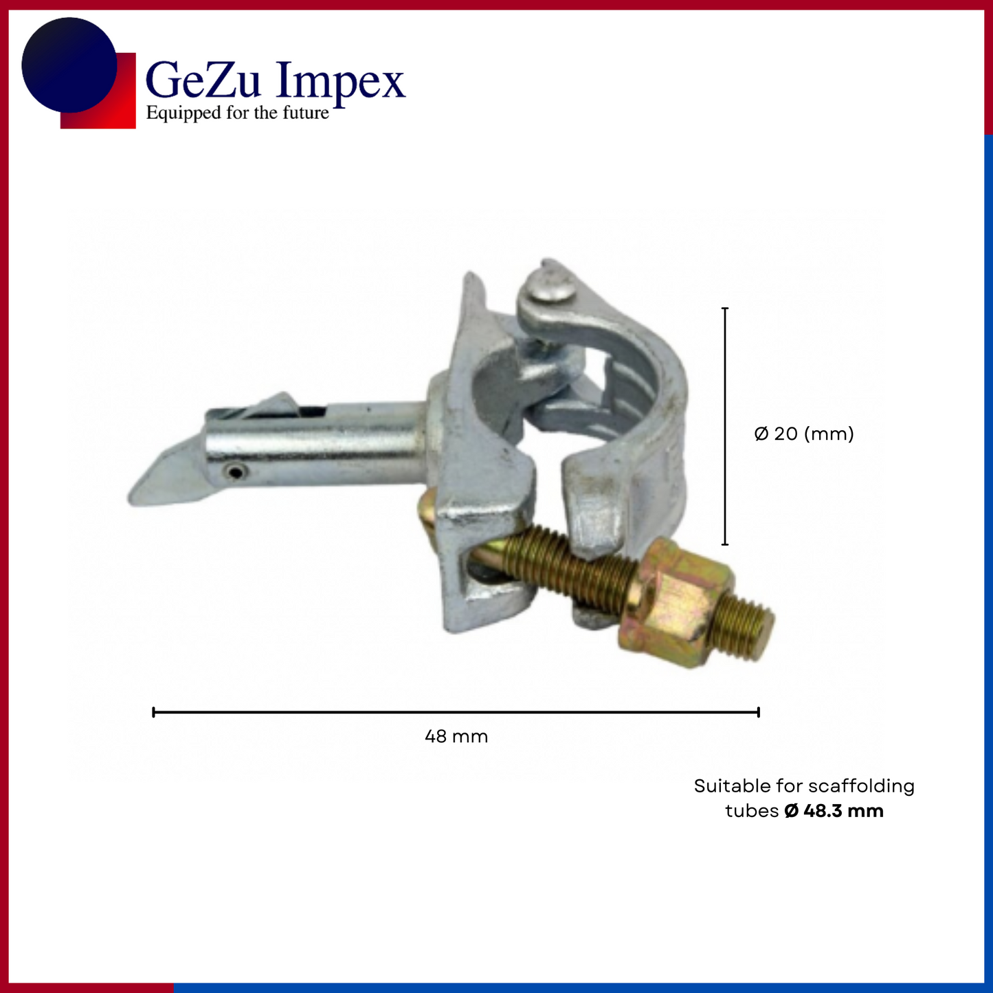 Scaffolding coupler tube clamp with Bolt