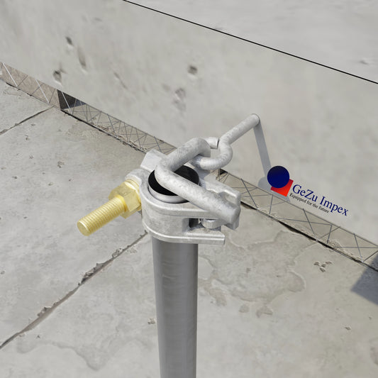 Scaffolding half coupler clamp with eye bolt hook