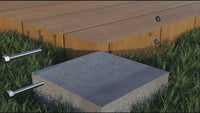 Square post support base