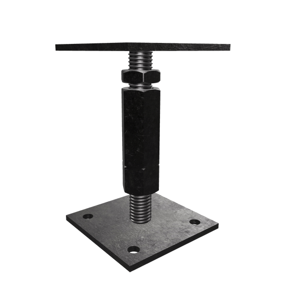 post support adjustable elevated base Bolt Down height adjust holder